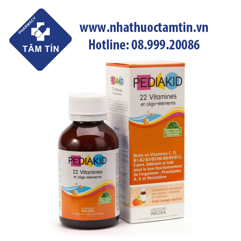 Siro Bổ Sung Vitamin Và Khoáng Chất Pediakid 22 Vitamines 125Ml