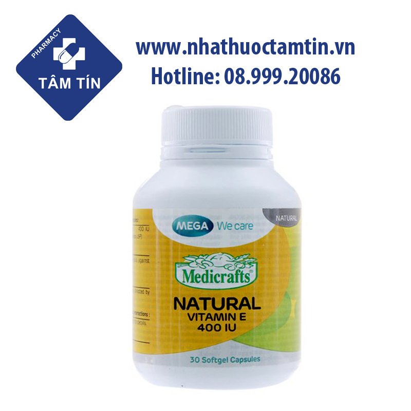 Natural Vitamin E 400IU (Lọ 30 viên)