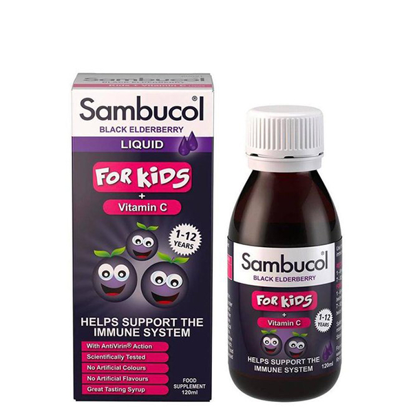 Tăng Đề Kháng Sambucol Black Elderberry Liquid For Kids 120ml