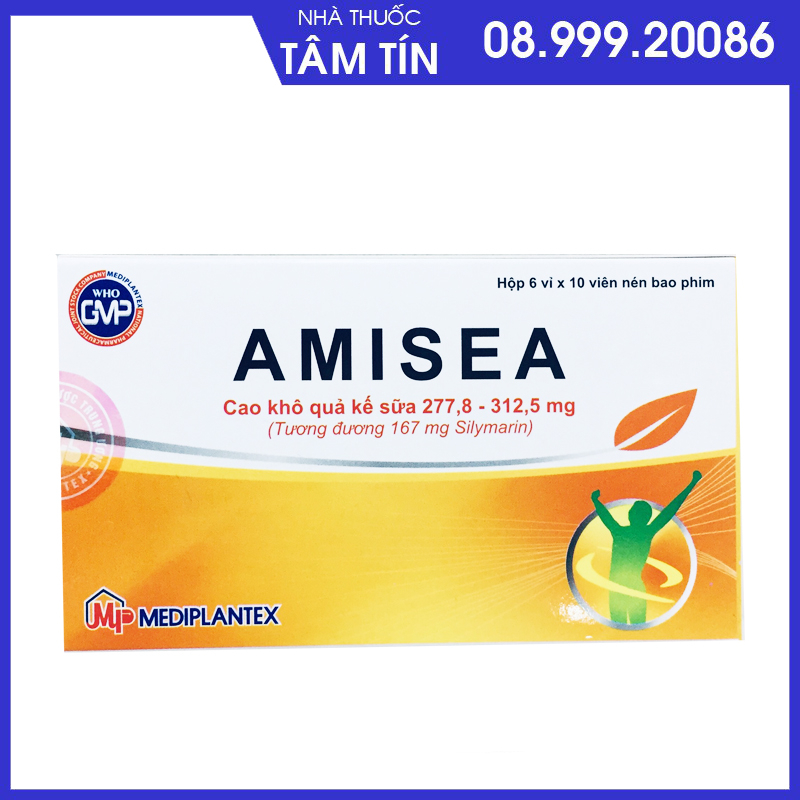 Amisea Hộp 60 Viên hỗ trợ điều trị viêm gan mạn tính