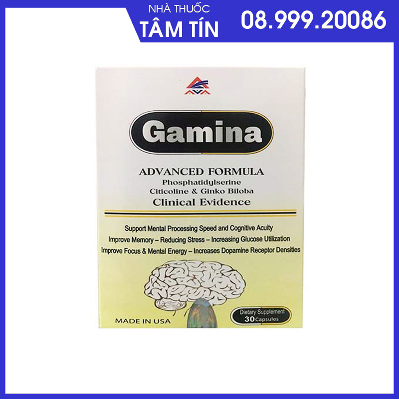 Gamina hỗ trợ cải thiện trí nhớ, giảm căng thẳng não bộ