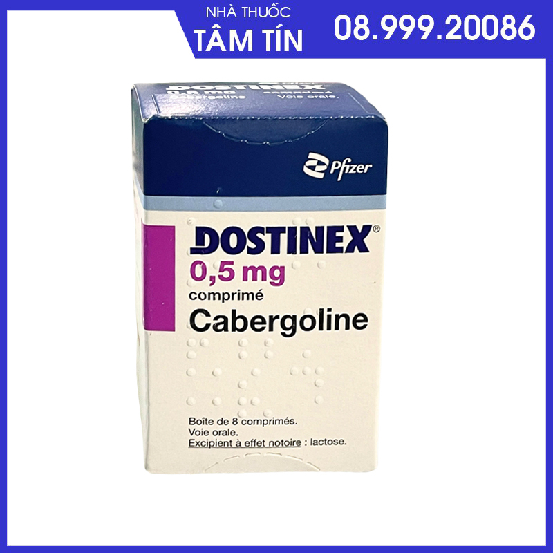 Thuốc dostinex 0.5mg hộp 8 viên điều trị vô sinh