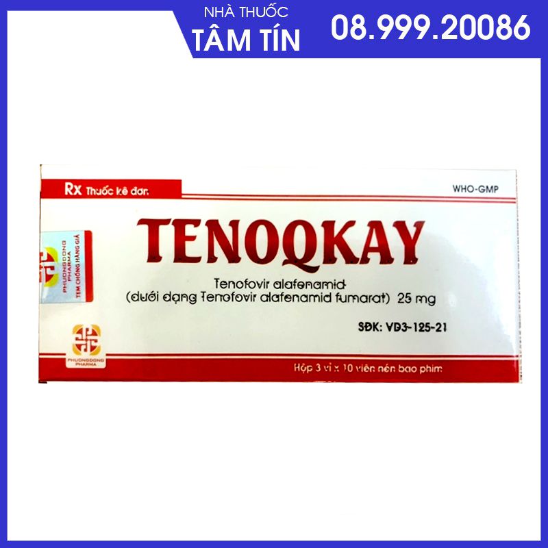 Thuốc điều trị viêm gan B TENOQKAY hộp 3 vỉ x 10 viên